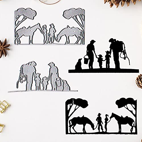 Horse Trees Family Die Cuts for Card Making - Estivaux