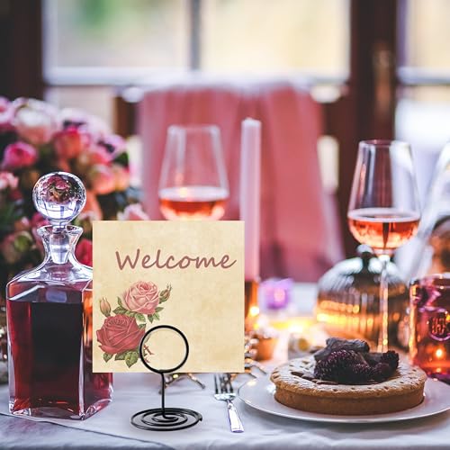 26PCS Black Table Number Holders - 2-Inch Metal Place Card Stand