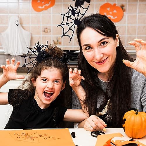 WLLHYF Black Spider Web Halloween Headband Hair Hoop Costume Party