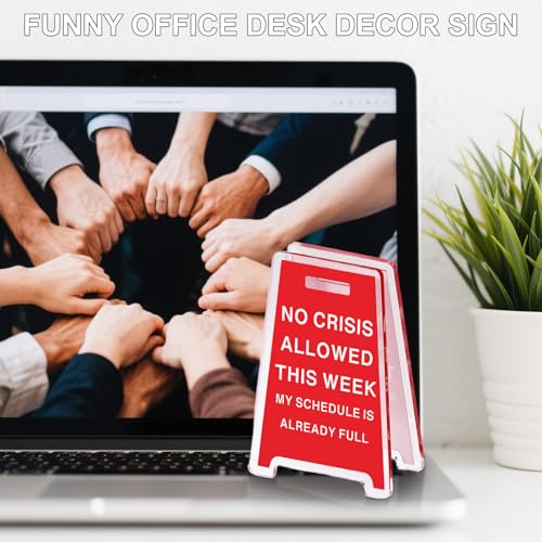 Funny Boss Desk Sign - Office Humor Decor for Boss's Day Gifts