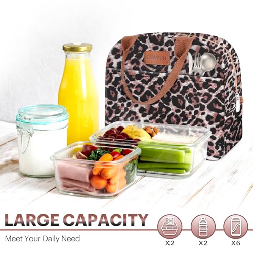 EASYFUN Insulated Lunch Bag - Leakproof Lunch Tote for Work & Travel, Black Panther
