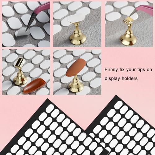 FSpronail Press-On Nail Stand Kit with 15 Brushes and 120 Fake Tips