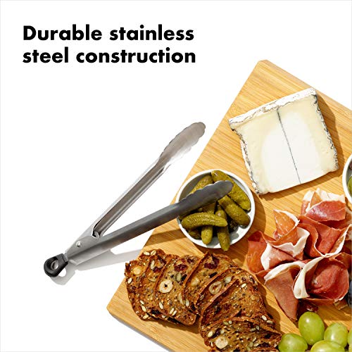 OXO Good Grips 7-Inch Mini Tongs - Stainless Steel Kitchen Tool