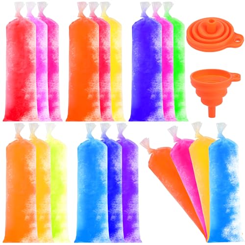 160Pcs Disposable Ice Lolly Bags with Funnel - 2x12 Inches