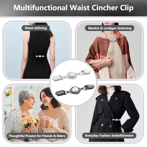 Frutain 2Pcs Multi-Functional Waist Cincher Clips for Women