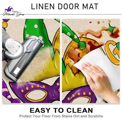 Mardi Gras Decorative Door Mat - Non-Slip Entryway Rug
