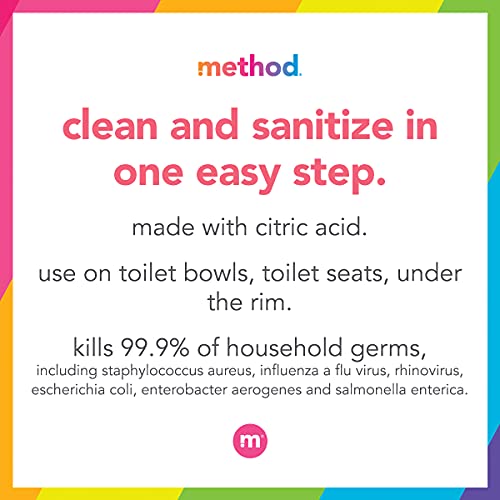 Method Antibacterial Toilet Bowl Cleaner, Spearmint, 24 oz (6 Pack)