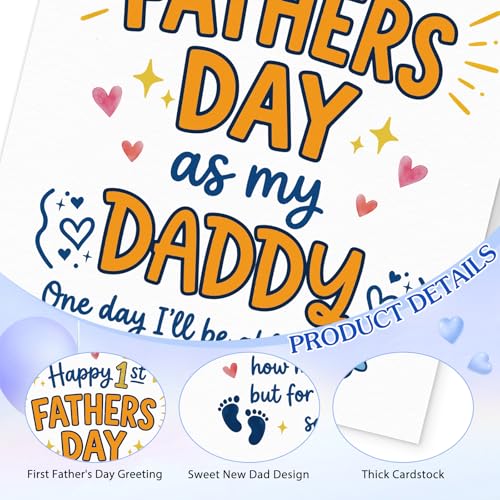 First Father's Day Card for New Dads - Sentimental Keepsake