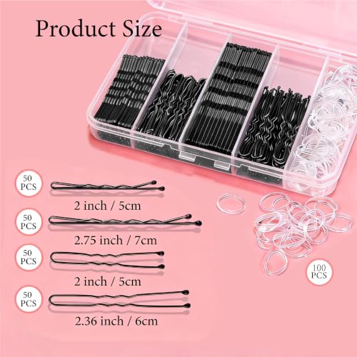 300PCS Bobby Pins and Hair Styling Kit with Storage Box