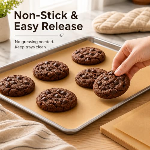 100 Pcs Non-Stick Baking Parchment Sheets - 9x13 in, Eco-Friendly