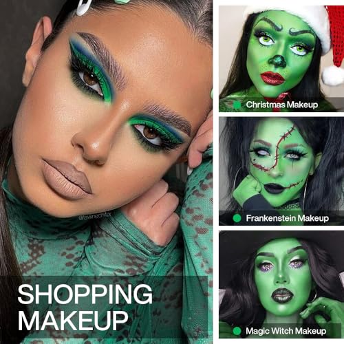 ecofavor Single Green Eyeshadow Palette with Applicator Matte Waterproof