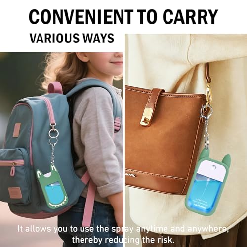 Vaxnak Silicone Case for Touchland 30ml Hand Sanitizer Spray - Green
