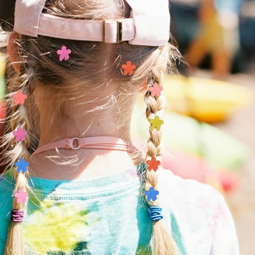 Yongdeli Mini Flower Hair Claw Clips 50-Pack Matte Colors Small Hair Grips