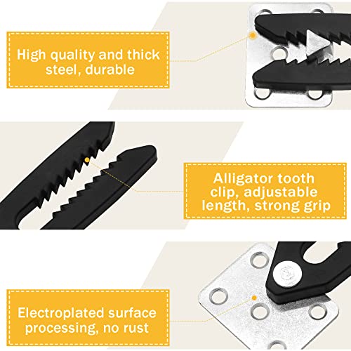 Waziaqoc Heavy Duty Sectional Couch Connectors - 4 Pack with Screws
