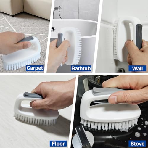 CELOX Heavy Duty Carpet Cleaning Brush - 2 Pack with Handle