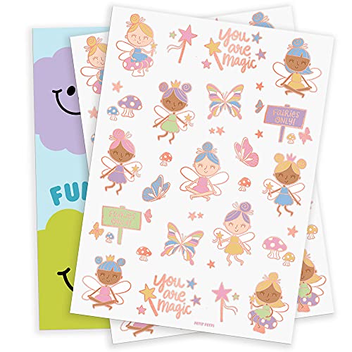 xo, fetti fairy temporary tattoos – 42 glitter styles for magical birthday party favors and woodland celebrations