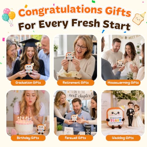OASSIE Orange New Chapter Christmas Congratulations Gift for Women - Crochet Toast Keepsake