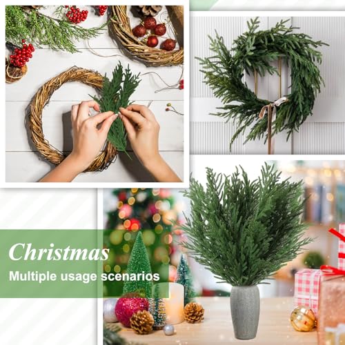 Artificial Norfolk Pine Stems - 36 Inch Real Touch Greenery for Christmas Decor