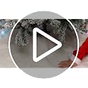 30 Inch Faux Fur Christmas Tree Skirt with LED Lights White Snow Plush Xmas Decor - Variation: White With Light / 30In