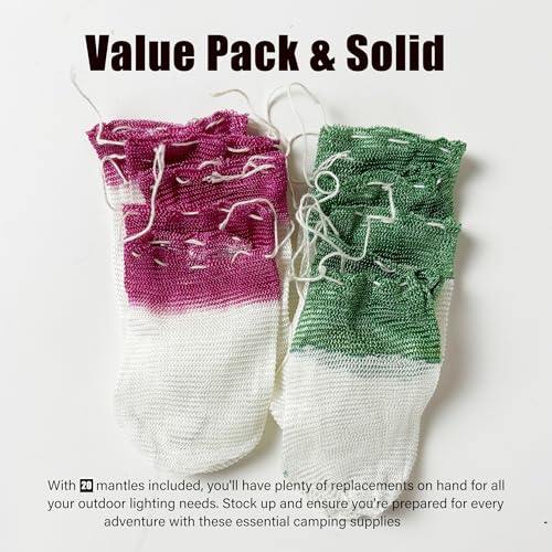 20-Pack Propane Lantern Mantles- U-Shape Design for Propane Lamps-String Tie for Outdoor Camping Lanterns