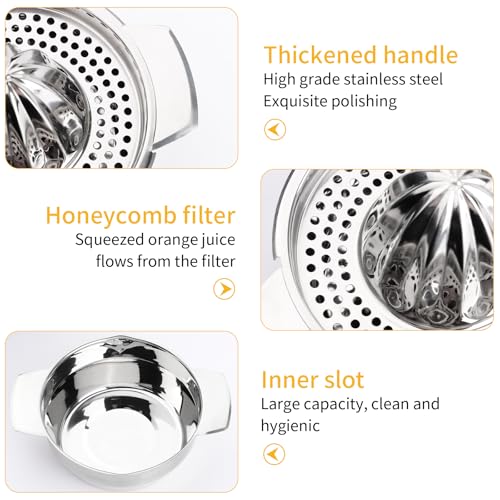 Stainless Steel Manual Citrus Juicer - Portable Lemon & Lime Hand Squeezer