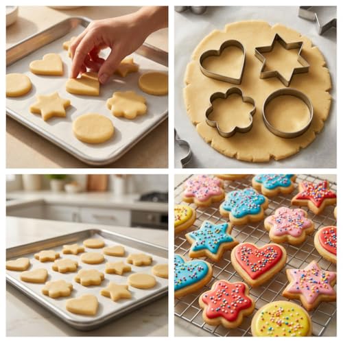 Mini Metal Cookie Cutters Set - 12Pcs Stainless Steel Baking Molds
