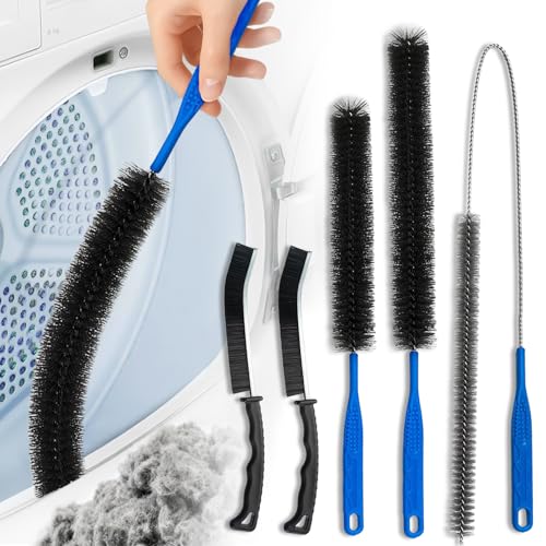 RUENVUE Black Dryer Vent Cleaner Kit - Extra Long Flexible Brushes for Lint Dust Pet Hair