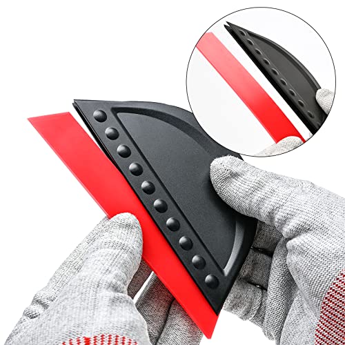 FOSHIO Mini Squeegee Set - 2 Pack for Window Cleaning & Vinyl Smoothing