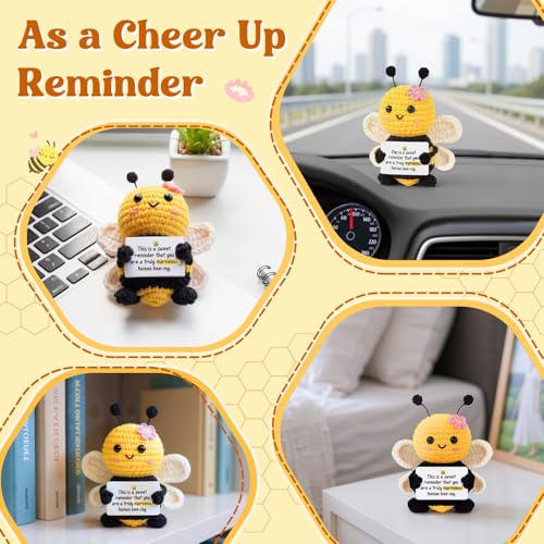 Handmade Crochet Bee Inspirational Gift for Women - Encouragement Affirmation