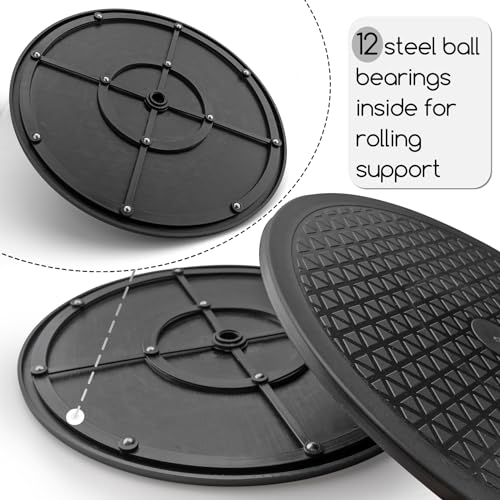 Famgee 12-Inch Lazy Susan Turntable with Anti-Slip Patterns, Heavy Duty Swivel