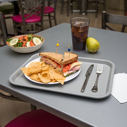 Carlisle Café Fast Food Tray, 12" x 16", 24 Count - Gray