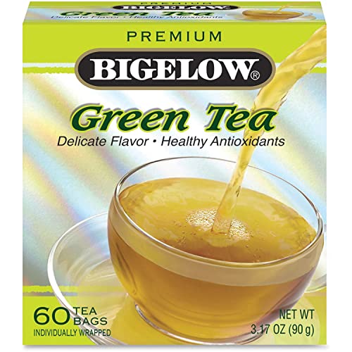 Bigelow Premium Green Tea, 60 Count Individually Wrapped Tea Bags