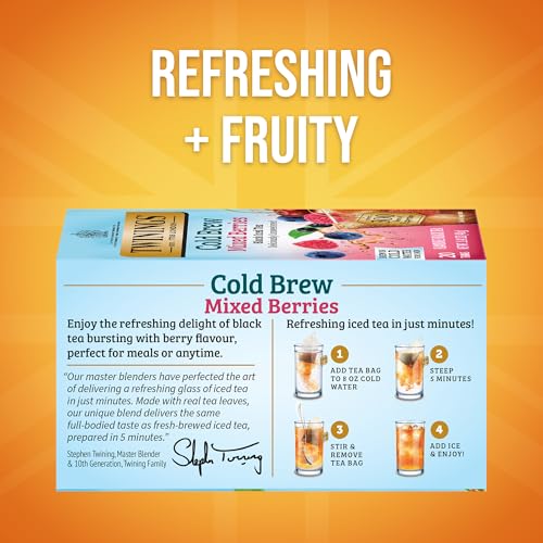 Twinings Mixed Berries Cold Brew Iced Tea Bags - 20 Count