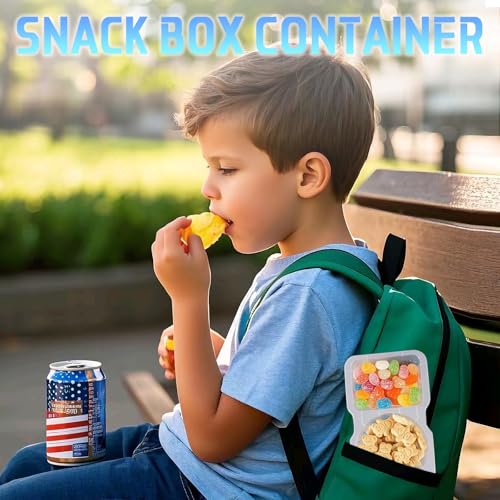 Aizzke 12-Pack Double Compartment Snack Containers with Lids, 180ml