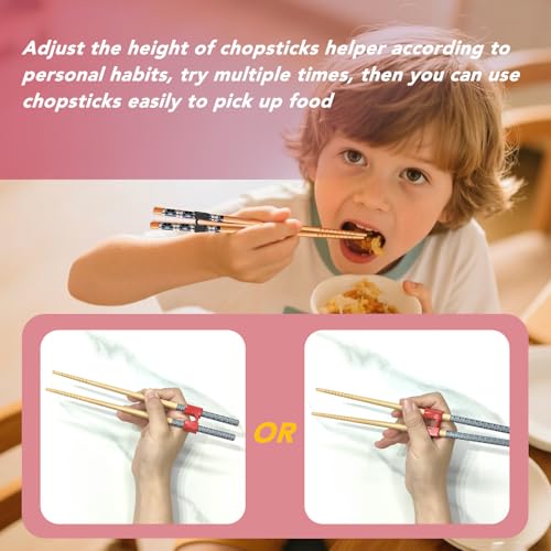 EAEDMY 5 Pairs Japanese Pattern A Training Chopsticks Set
