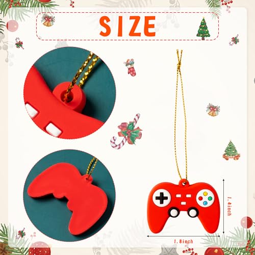 20PCS Christmas Video Game Controller Ornaments - Holiday Gaming Decorations