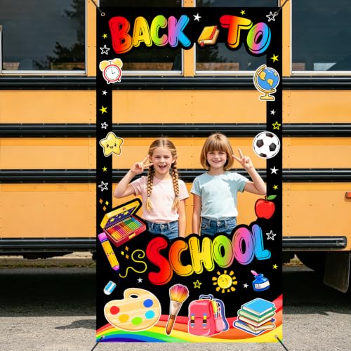 Back to School Photo Booth Props Frame - 3.2 ft x 5.9 ft Classroom Decor