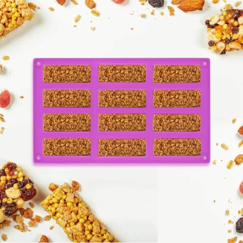 Silicone Granola Bar Molds - 12 Cavity for Energy & Protein Bars