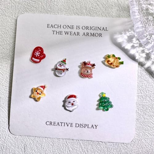 100-Piece 3D Christmas Nail Charms Resin Holiday Nail Art Gems Kit