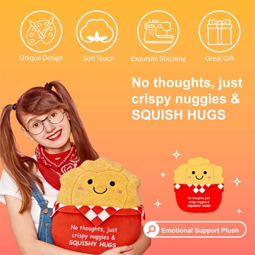 Positive Emotional Support 10" Golden Nugget Plush Pillow