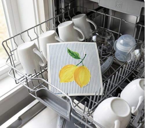 Lemon Collection Swedish Dishcloth - Reusable, Eco-Friendly Kitchen Cloth