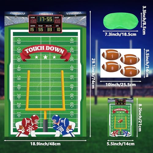 Pin the Football Game for Kids - Football Party Decorations Set