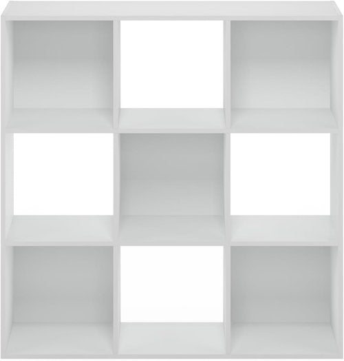 Furinno PELLI Closet Organizer - 9-Cube Storage Solution for Wardrobe & Living Room - White
