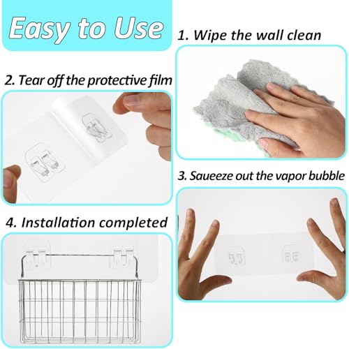 Cobee Waterproof Shower Caddy Adhesive Replacement Hooks No Drilling