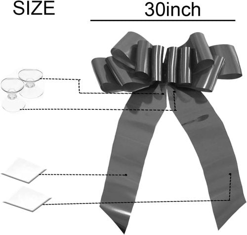 Happy Birthday Car Bow - 30 Inch Big Car Bow for Celebrations, New Home & Birthday Decor