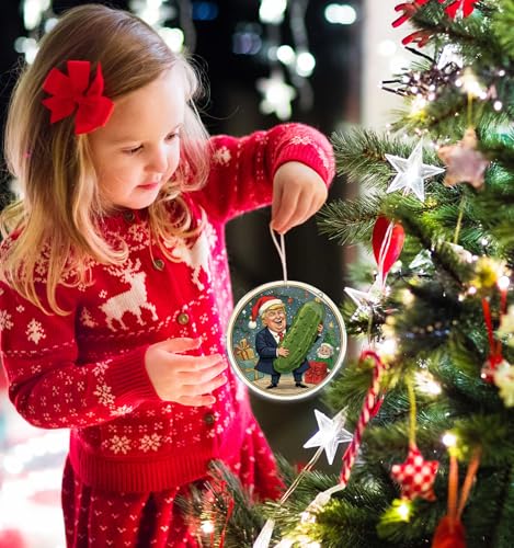 Funny Adult Christmas Pickle Ornament - 3.6 Inch Acrylic Gag Gift