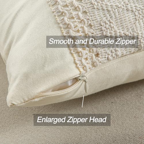 Beige & Brown Striped Lumbar Pillow Cover, 12x20 Inch