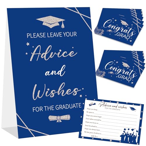 2026 Graduation Advice Cards Set - 50 Well Wishes for Graduates