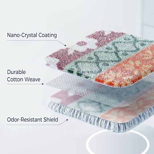 Amarelle GEN II Dish Scrubbers 3-Pack - Eco-Friendly Heavy-Duty Scouring Pads