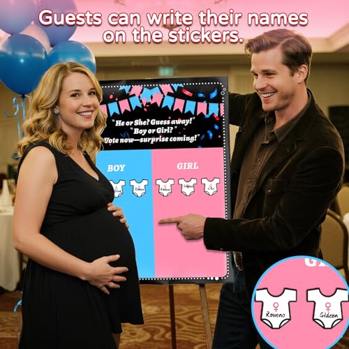 Gender Reveal Voting Game Set - Boy or Girl Party Decorations